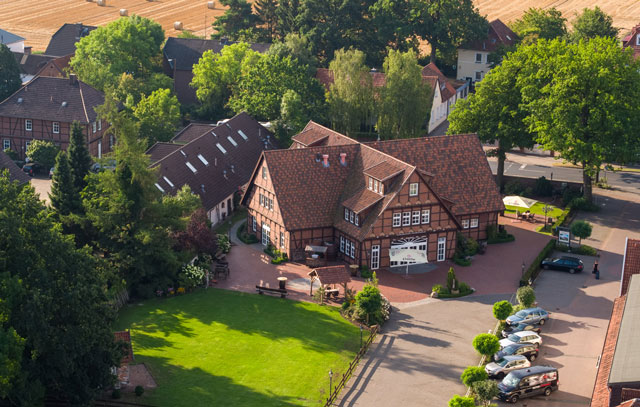 Luftaufnahme der Eventlocation Hotel Hennies Tenne in Hannover