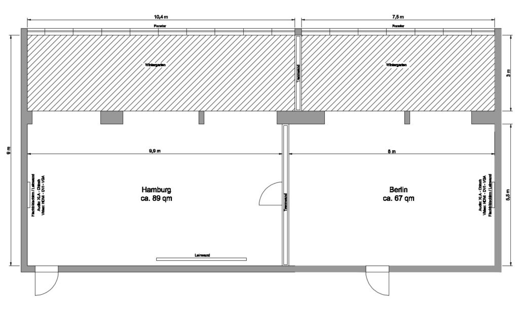 Grundriss Raum Hamburg und Berlin Hennies